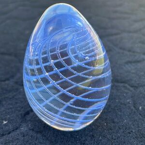 Murano Art Glass Egg Shaped Paperweight